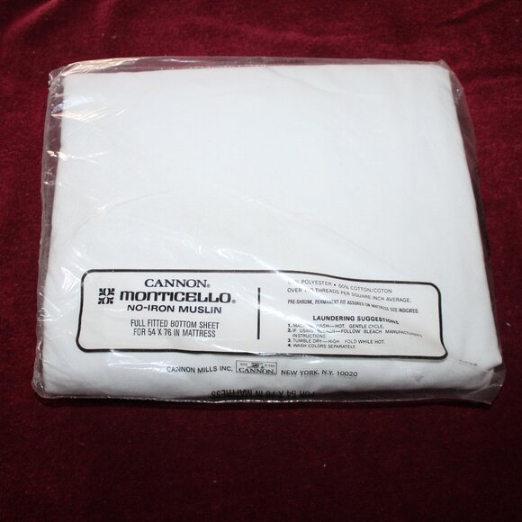 Cannon Monticello Muslin Full Fitted Sheet - Picture 2 of 2